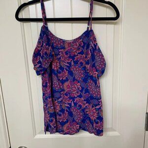 Siberian Cold-Shoulder Floral Blouse